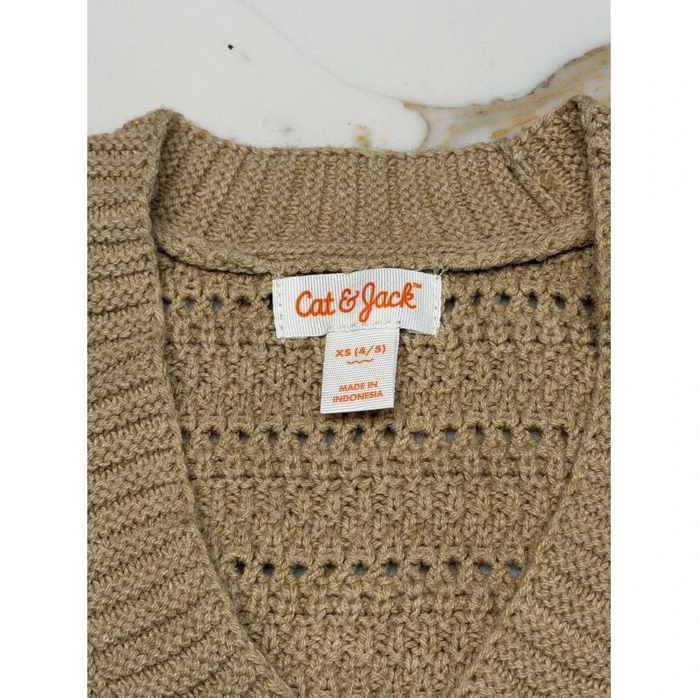 Cat & Jack Kids'‎ Textured Knit Button-Down Cardigan Vest